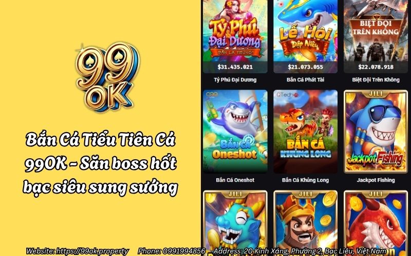Bắn Cá Tiểu Tiên Cá 99OK - Săn boss hốt bạc siêu sung sướng 13 ban ca tieu tien ca 99ok