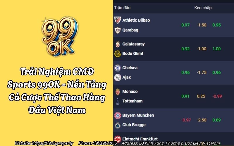 Trải Nghiệm CMD Sports 99OK - Nền Tảng Cá Cược Thể Thao Hàng Đầu Việt Nam 8 cmd sports 99ok