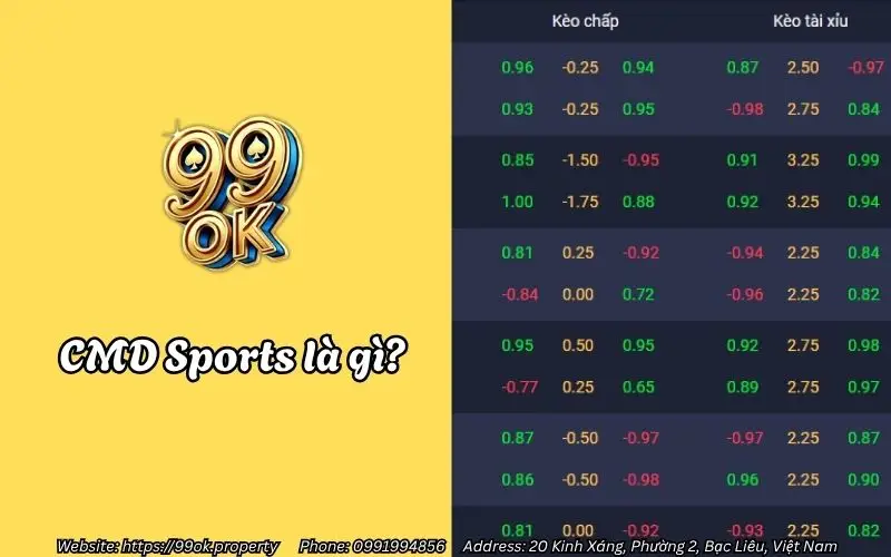 Trải Nghiệm CMD Sports 99OK - Nền Tảng Cá Cược Thể Thao Hàng Đầu Việt Nam 2 CMD Sports là gì?