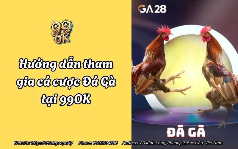 Đá Gà 99OK - Sảnh cá cược đá gà đỉnh cao cho kê thủ 2 huong dan tham gia ca cuoc da ga tai 99ok