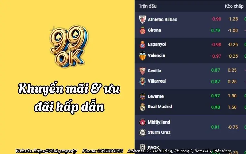 Esports 99OK - Sảnh cược thể thao điện tử uy tín & cuốn hút 2 khuyen mai uu dai hap dan