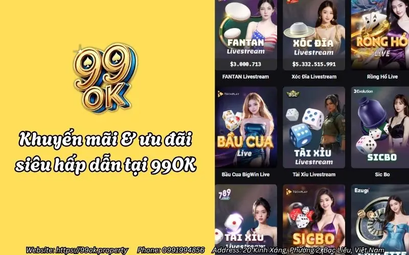 Bầu Cua Tôm Cá 99OK - Trò chơi dân gian bước vào thế giới hiện đại 3 khuyen mai uu dai sieu hap dan tai 99ok