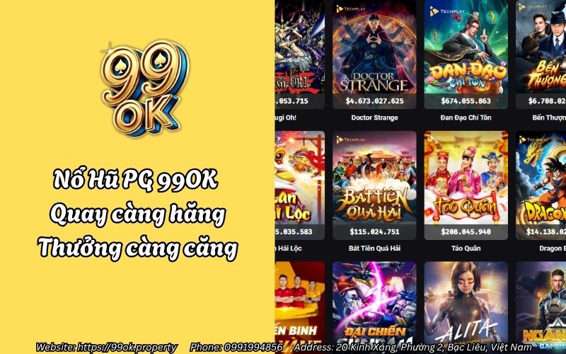 Nổ Hũ PG 99OK – Quay càng hăng, thưởng càng căng 13 no hu pg 99ok